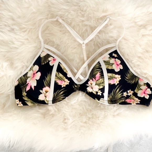 PINK Victoria’s Secret Hibiscus Print Bikini Top - Picture 6 of 8